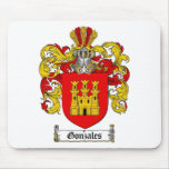 GONZALES FAMILY CREST -  GONZALES COAT OF ARMS mousepads