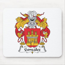 Gonzalez Family Crest Mouse Pads