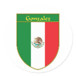 Gonzalez Mexico Flag Shield Sticker