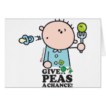 GoochiCoo - Give Peas A Chance Greeting Card