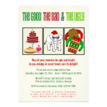 Good Bad Ugly Holiday Party Invite at Zazzle