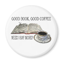 GOOD BOOK, GOOD COFFEE magnets
