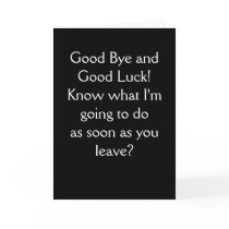 Good Bye Card