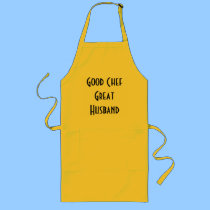 "Good Chef. Great Husband." aprons