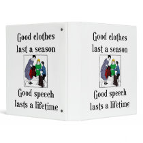Good Clothes Speech School Art Binder