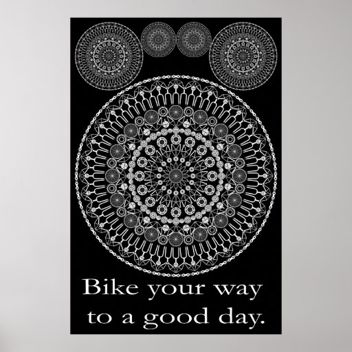 Good Day Bike Mandala Poster | Zazzle