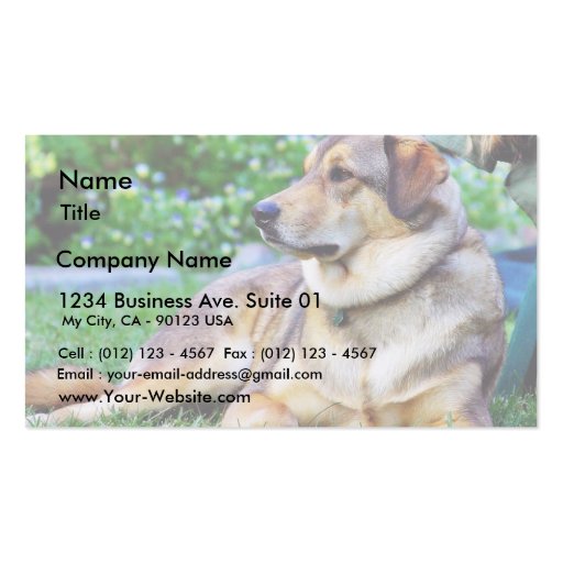 Good Dog Business Card Template (front side)