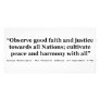 Good Faith and Justice Peace and Harmony Custom Photo Card