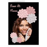 good festival mom flowers and photograph 15 black greeting cards