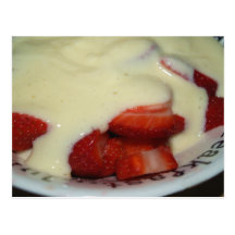 Good-For-You Strawberries & Cream Recipe Card Post Card
