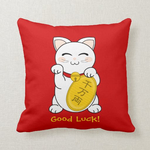 maneki neko pillow