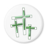 Good Friday - 3 Crosses Fridge Magnets
