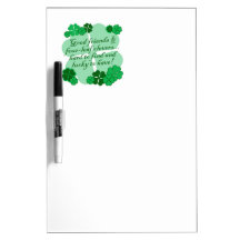 Good Friends and Shamrocks Dry Erase Board