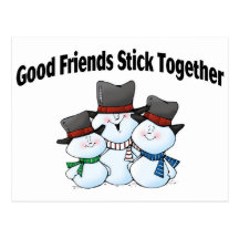 Good Friends Stick Together Post Card