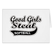 Good Girls Steal (black) Greeting Card