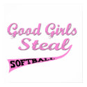 Good Girls Steal (Pink urban) posters by softballgifts Good Girls Steal (Pink urban) posters