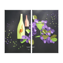 "Good Grapes" Stretched Canvas Print