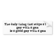 Good guy gun bumper sticker