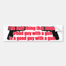 Good guy gun bumper sticker