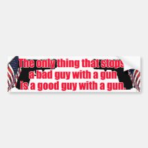 Good guy gun bumper sticker