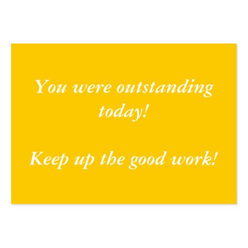 Good Job! Award Card Business Card Template (back side)