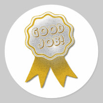 GOOD JOB GOLD RIBBON STICKERS