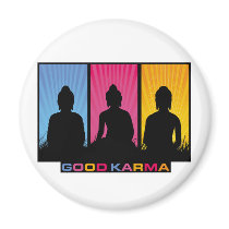 Good Karma Buddhas Fridge Magnet