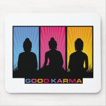 Good Karma Buddhas mousepads by BuddhaGifts Good Karma Buddhas mousepads