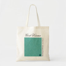 Good Karma Reusable Shopping Bag, teal