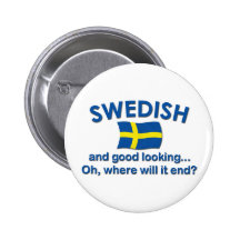 Good Looking Swedish... Button