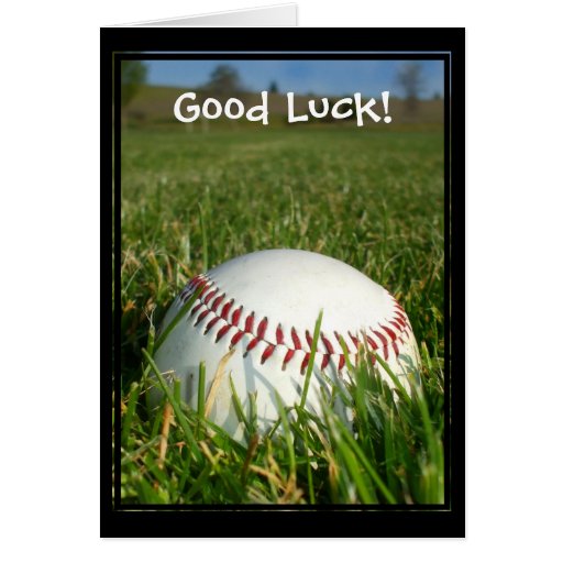 Good Luck Baseball greeting card Zazzle