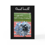 Good Luck cheer pom pom greeting card