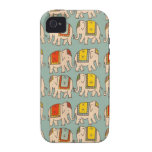 Good luck circus elephants cute elephant pattern Case-Mate iPhone 4 covers