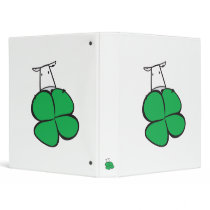Good Luck Clover Cow Vinyl Binders