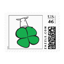 Good Luck Clover Cow Stamp