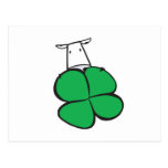 Good Luck Clover Cow Postcard