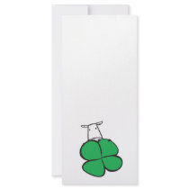 Good Luck Clover Cow Custom Rack Cards
