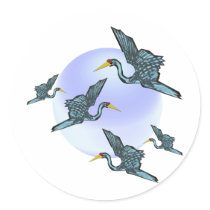Good luck crane stickers