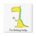 good luck dino refrigerator magnet