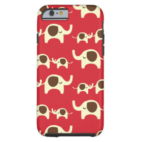Good luck elephants cherry red cute nature pattern iPhone 6 case