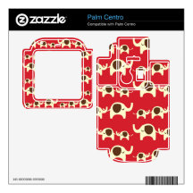 Good luck elephants cherry red cute nature pattern palm centro skins