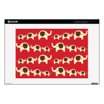 Good luck elephants cherry red cute nature pattern laptop skin