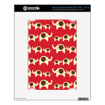 Good luck elephants cherry red cute nature pattern NOOK decals