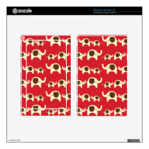 Good luck elephants cherry red cute nature pattern kindle fire skin