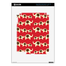 Good luck elephants cherry red iPad iPad 2 3 skin Decal For iPad 3