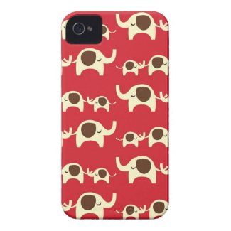 Good luck elephants cherry red iPhone 4S case skin casematecase