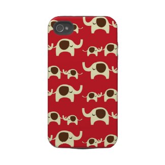Good luck elephants cherry red iPhone 4S case skin casematecase