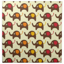 Good luck elephants kawaii cute nature pattern printed napkins