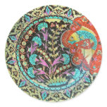 Good Luck Fish Symbol with Botanical Handwork Sticker