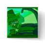 Good Luck Green Irish Cat Leprochan Button
